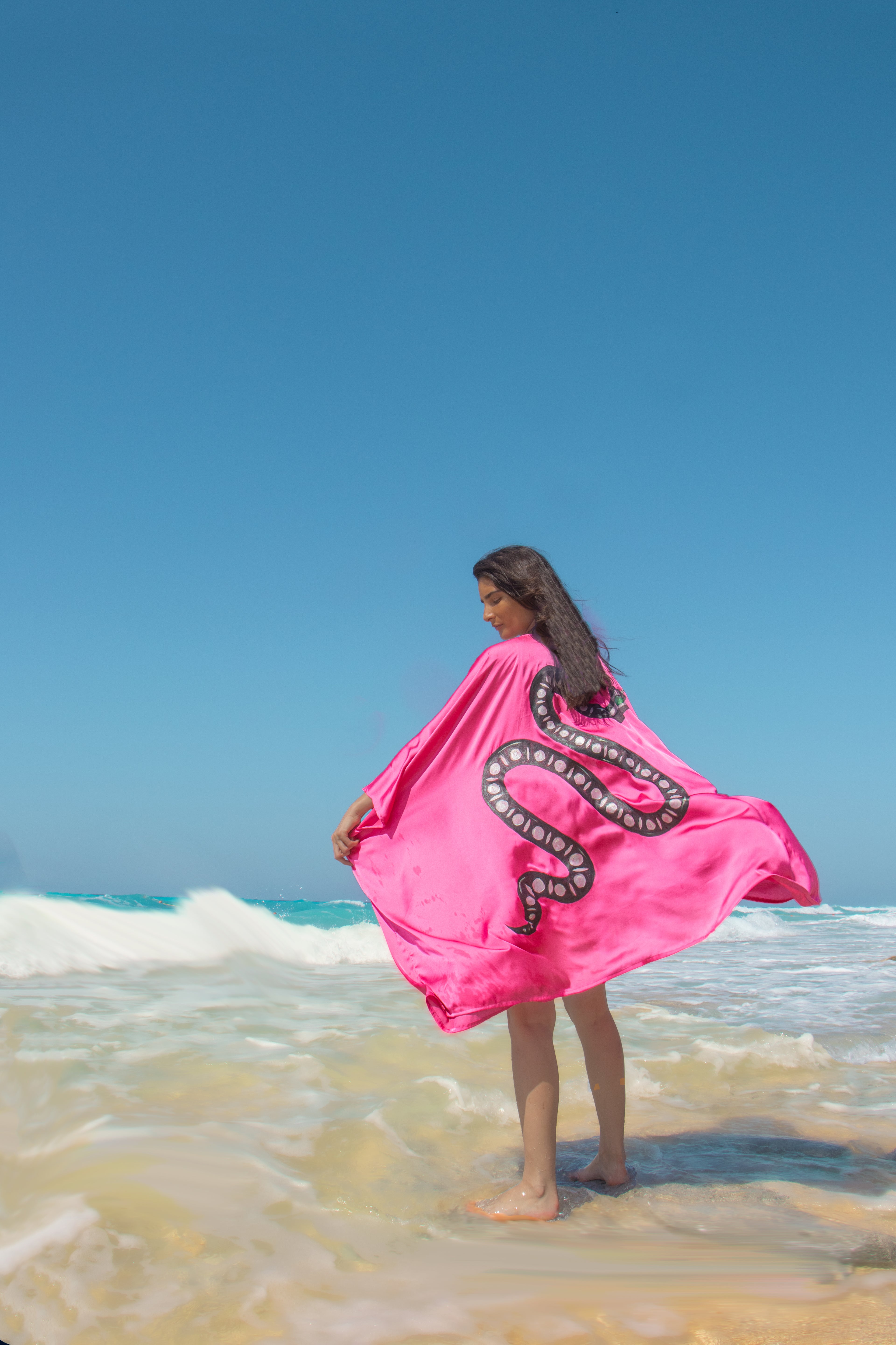 Pink Mirage Serpent Kimono