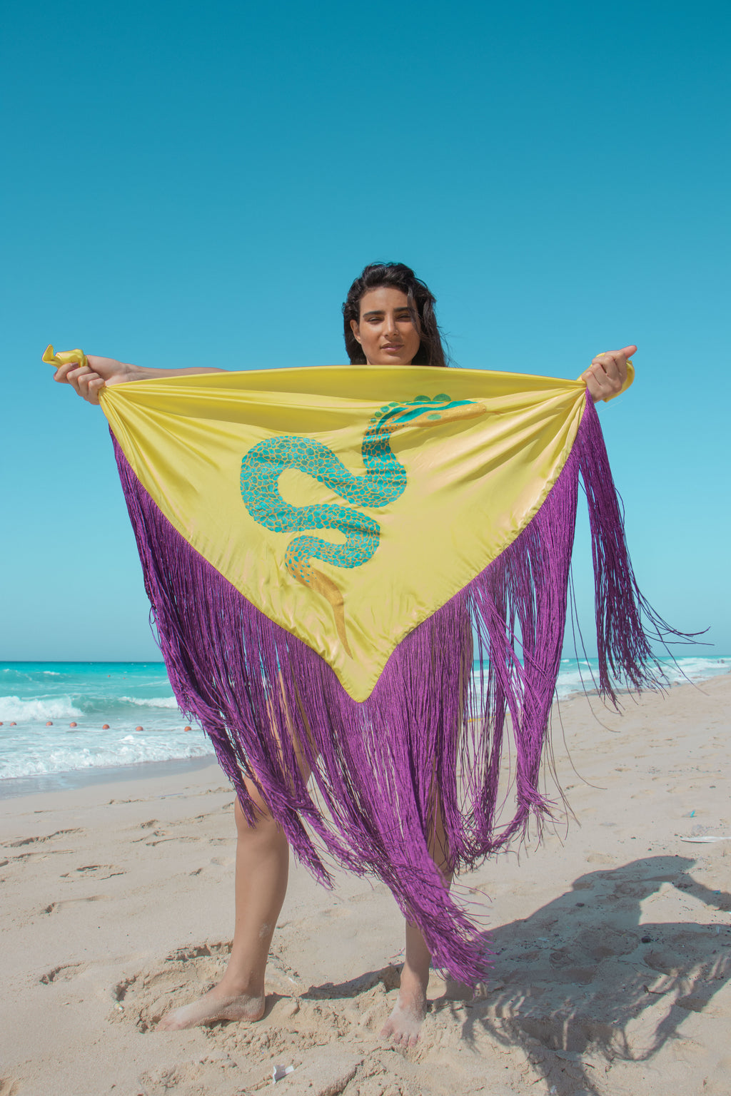 Sun Serpent Fringe Wrap Skirt