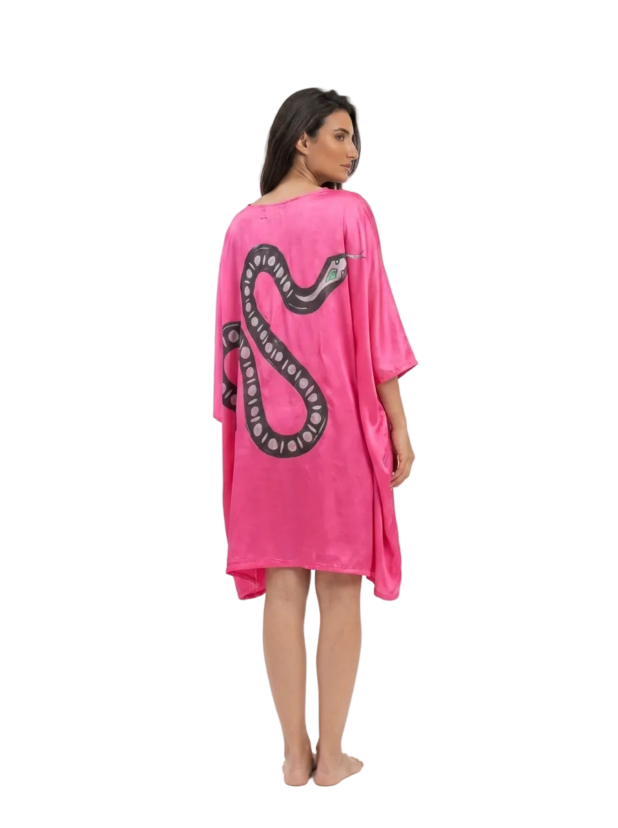Pink Mirage Serpent Kimono